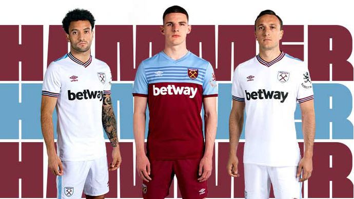 West Ham's new home and away kit for the 2019/20 Premier League season