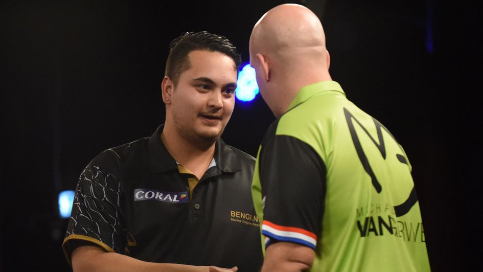 Michael van Gerwen is beaten by Jeffrey de Zwaan (Picture Chris Dean/PDC)