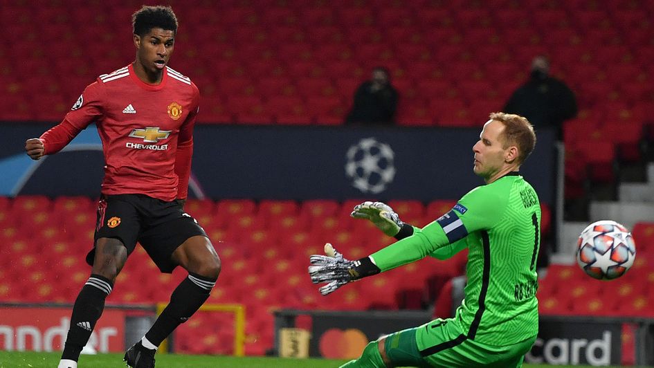 Manchester United's Marcus Rashford claimed a second half hat-trick against RB Leipzig