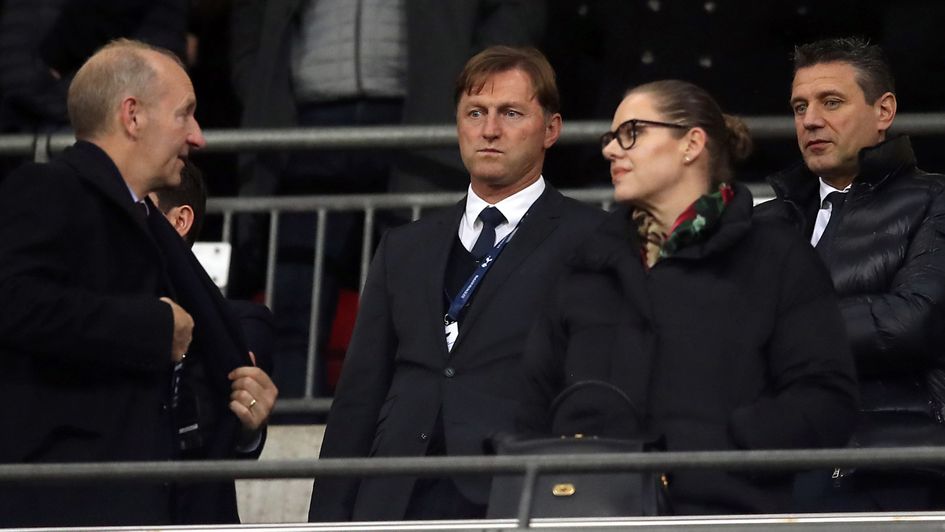 New Southampton boss Ralph Hasenhuttl (centre)