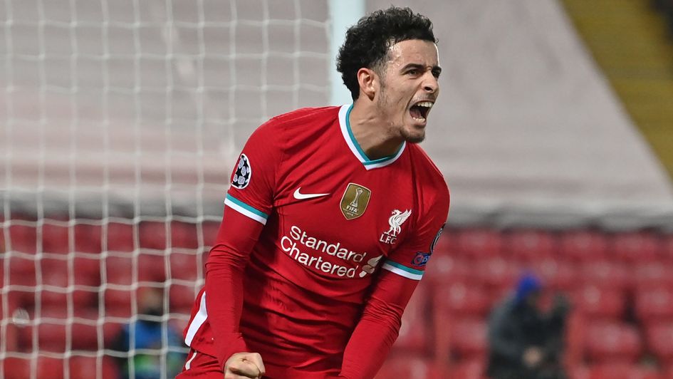 Liverpool's Curtis Jones celebrates