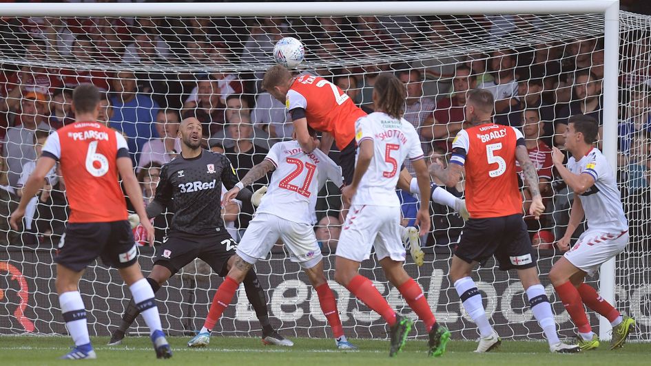 Martin Cranie scores against Middlesbrough