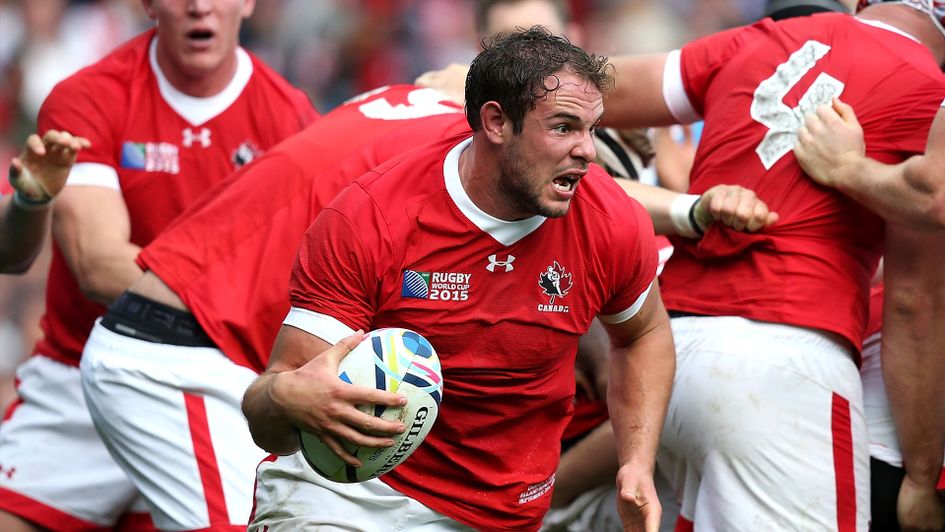 Tyler Ardron is action for Canada in the 2015 World Cup