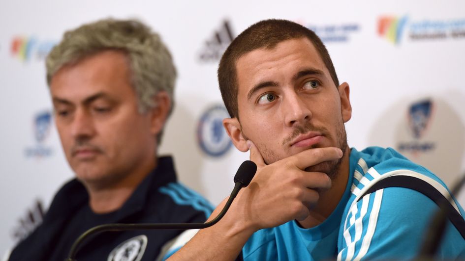 Eden Hazard (right) and Jose Mourinho, pictured in 2015