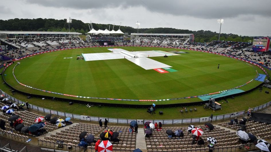 The rain wins in Southampton