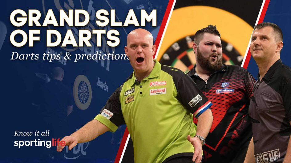 Who will bookk their places in the Grand Slam of Darts quarter-finals tonight?