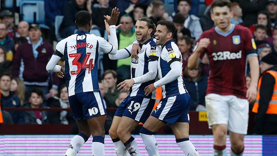 Jay Rodriguez: Celebrations for West Brom players at Aston Villa