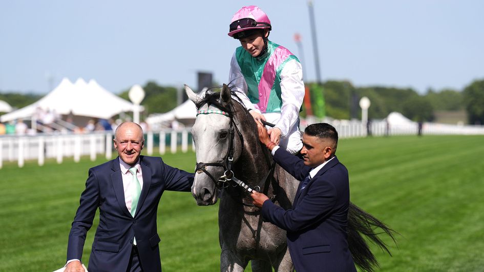 Colin Keane gives Field Of Gold a well-earned pat down the neck