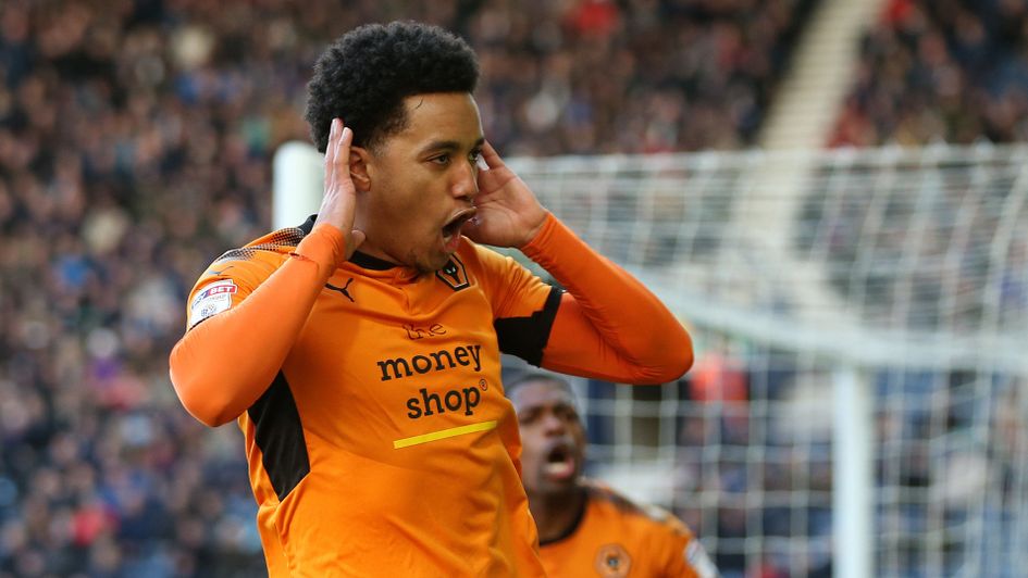 Helder Costa of Wolves celebrates