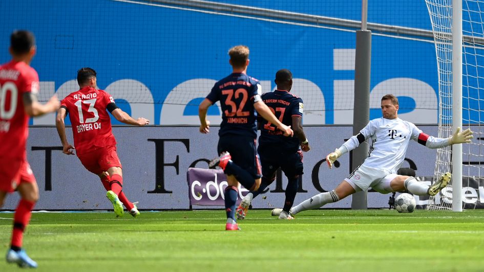 Lucas Alario: Bayer Leverkusen forward scores against Bayern Munich