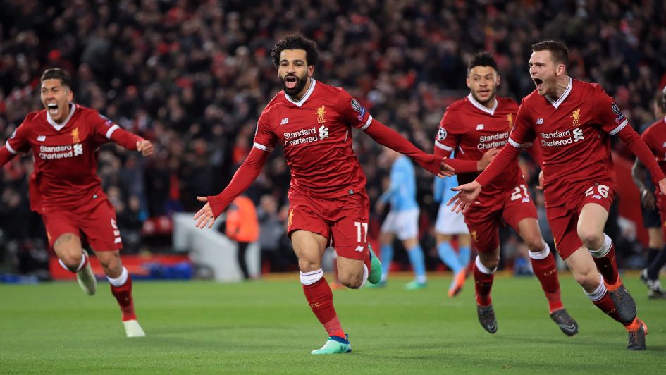 Mohamed Salah and Liverpool celebrate