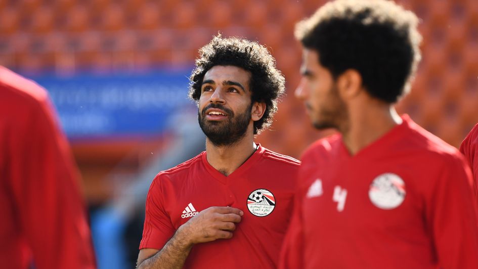 Mo Salah in training with Egypt