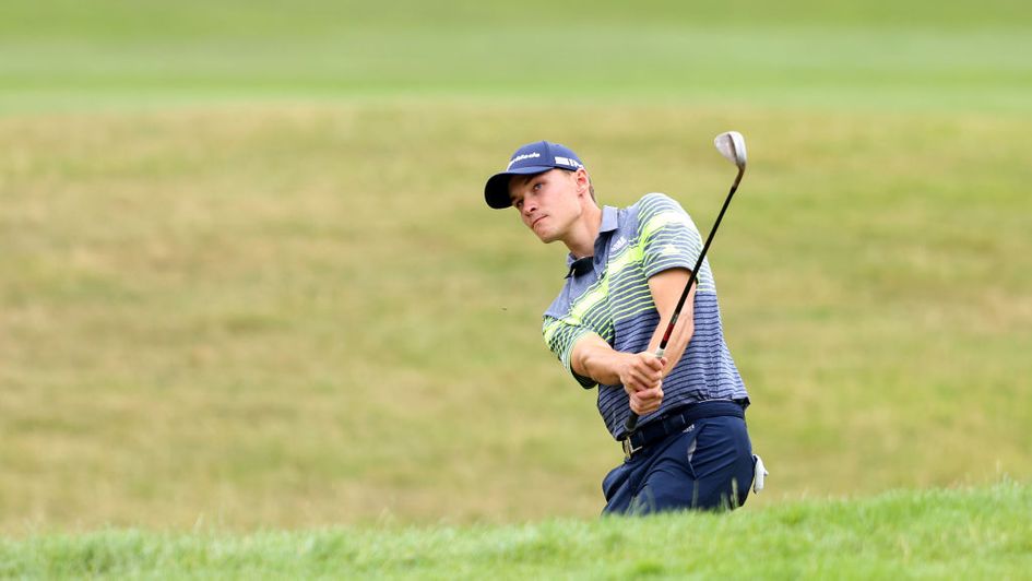Rasmus Hojgaard in action at Hanbury Manor