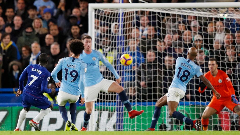 N'Golo Kante puts Chelsea ahead against Manchester City