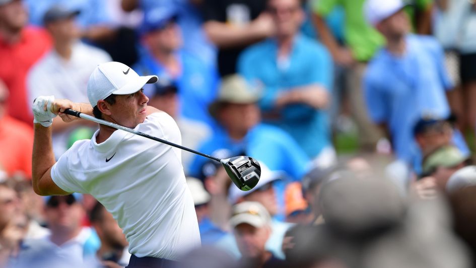 Rory McIlroy tees off at Bellerive