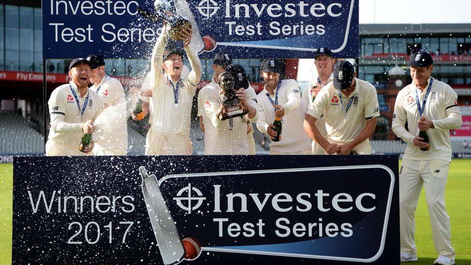 England celebrate a 3-1 victory over South Africa