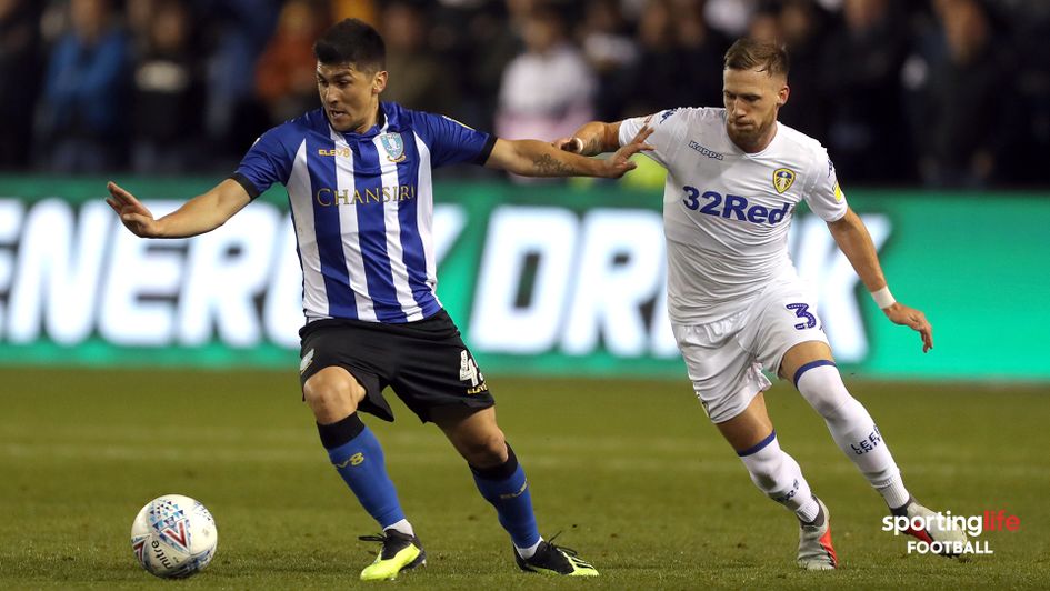 Barry Douglas (right) in action against Sheffield Wednesday