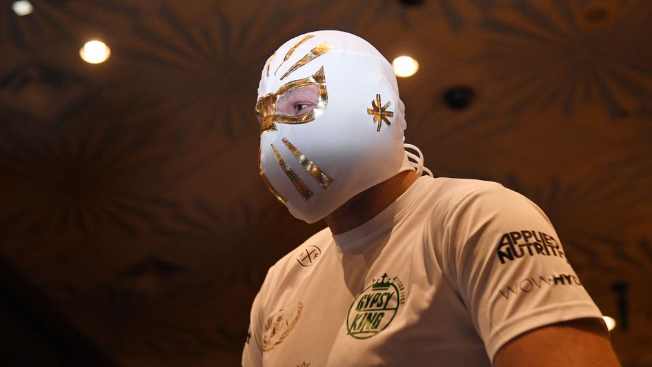 Tyson Fury in a Mexican wrestler mask