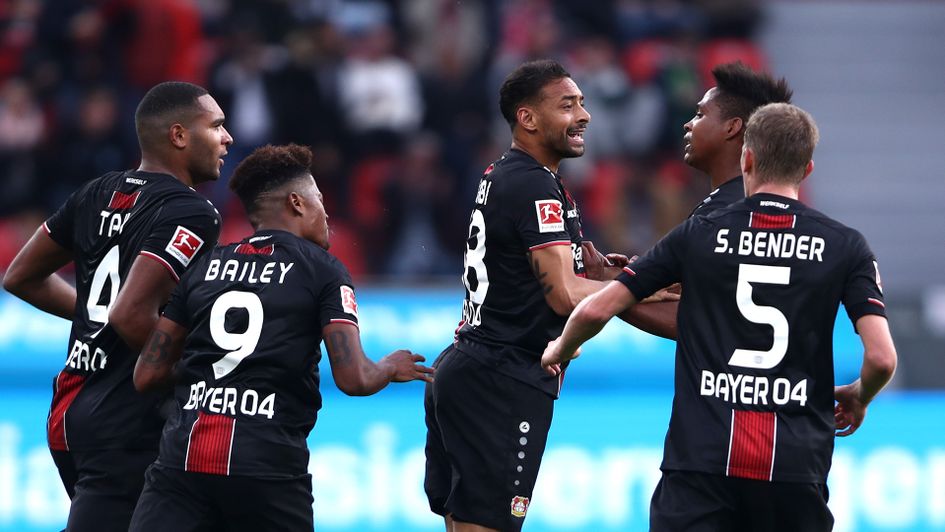 Bayer Leverkusen celebrate