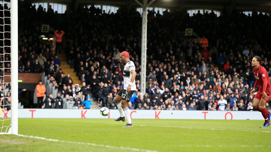 Ryan Babel scores against Liverpool
