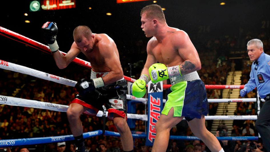 Saul 'Canelo' Alvarez knocks out Sergey Kovalev in Las Vegas