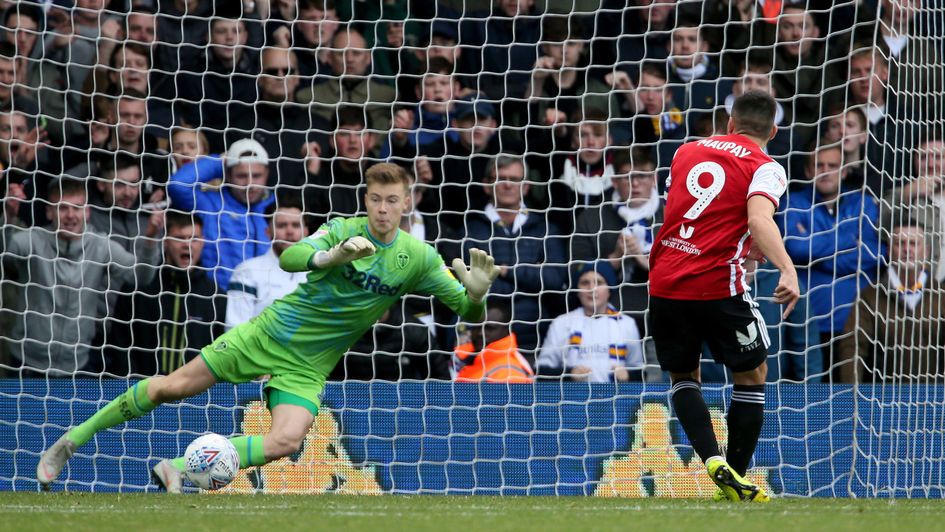 Brentford's Neal Maupay scores his 10th goal of the season, coming against Leeds