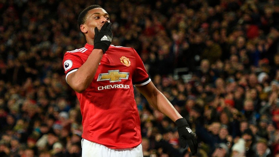 Anthony Martial celebrates