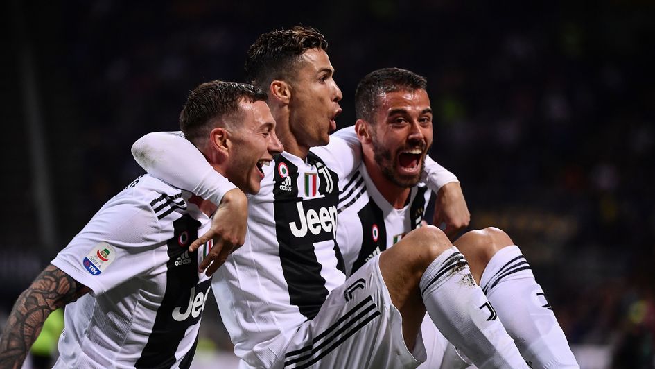 Cristiano Ronaldo celebrates his 600th club goal