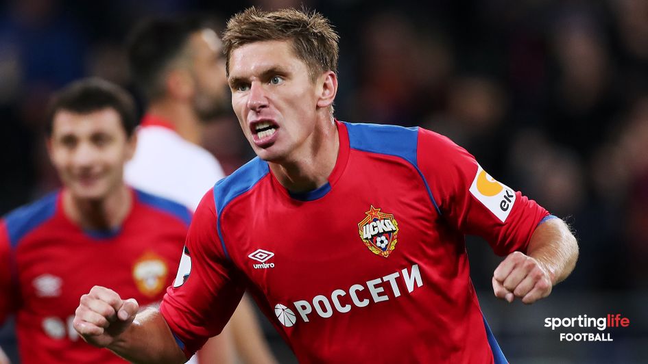 CSKA Moscow's Kirill Nababkin celebrates