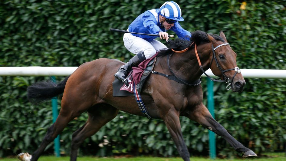 Battaash pictured winning the Prix de l'Abbaye de Longchamp Longines
