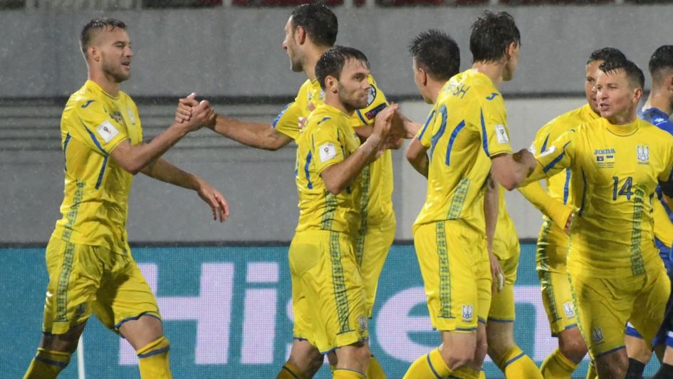 Ukraine celebrate against Kosovo