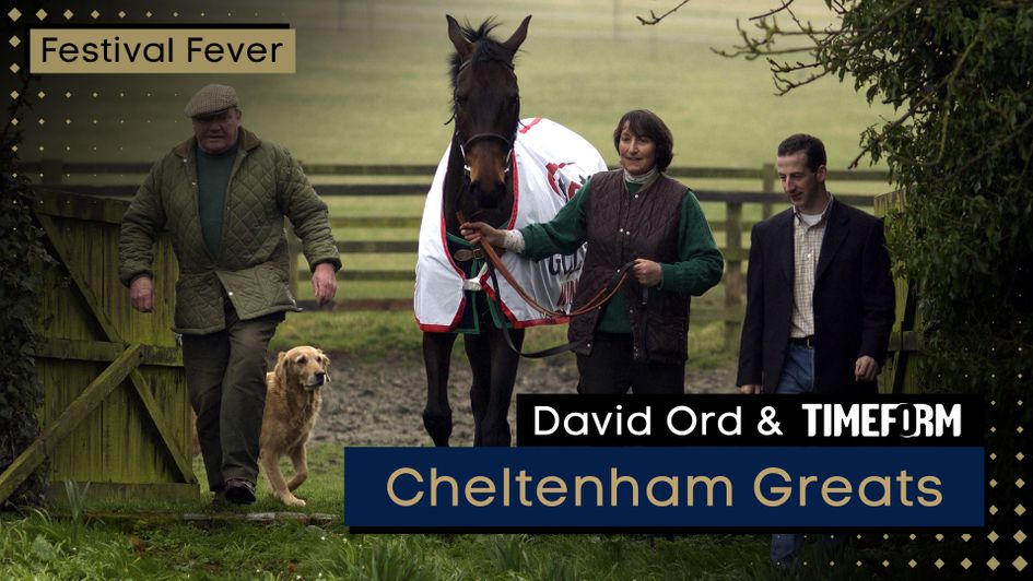 Best Mate with trainer Henrietta Knight, her husband Terry Biddlecombe (left) and jockey Jim Culloty (far right)