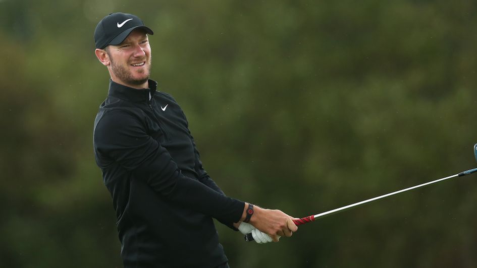 Chris Wood in action at the KLM Open