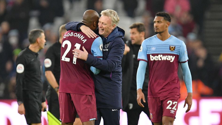 David Moyes celebrates his winning return to West Ham