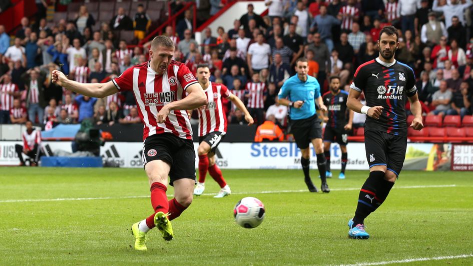 John Lundstram (right) celebrates his goal against Crystal Palace