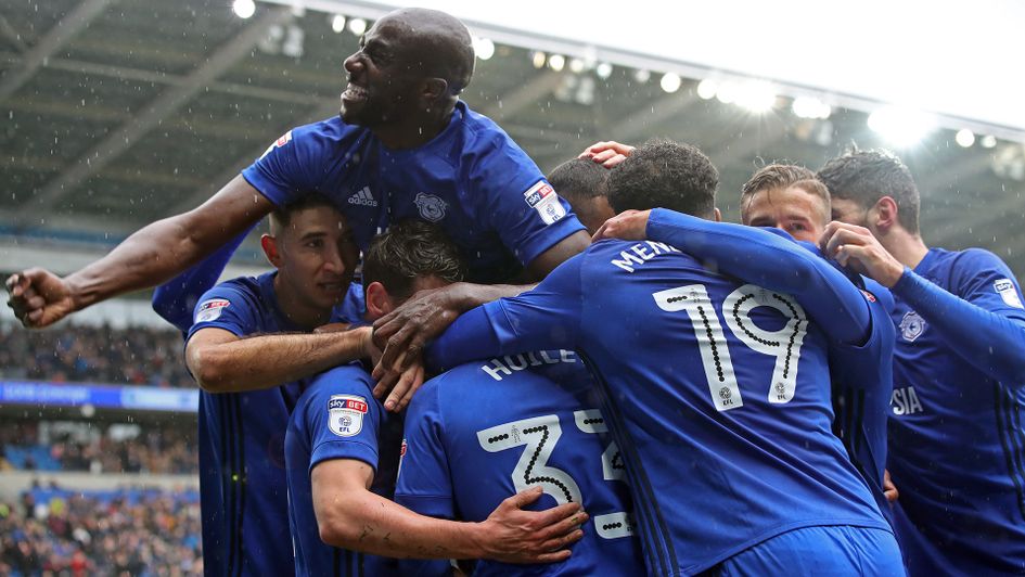 Cardiff players celebrate
