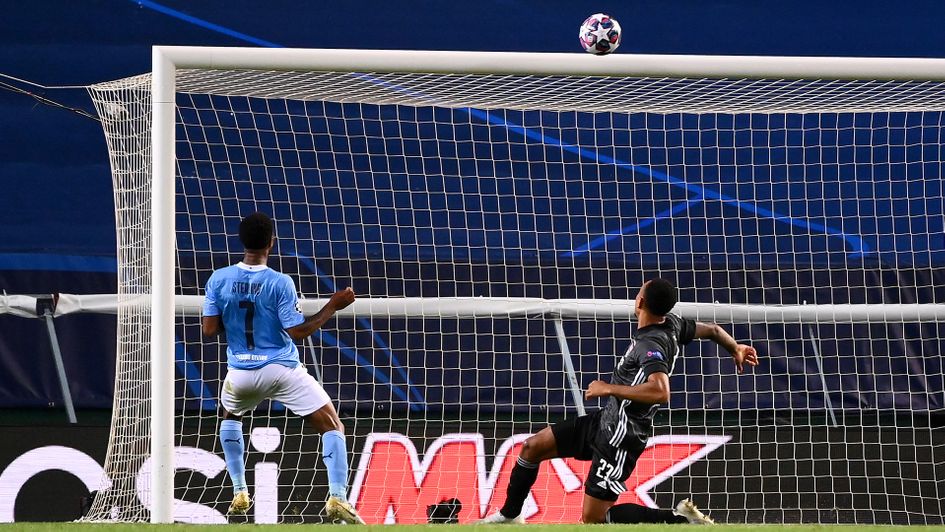 Raheem Sterling somehow misses an open goal