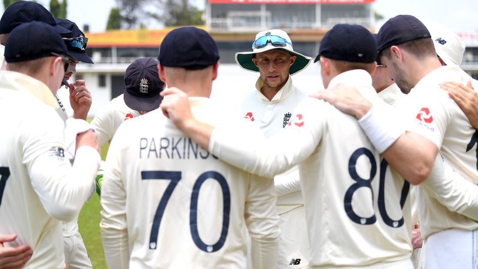 Captain Joe Root and his England squad in Sri Lanka