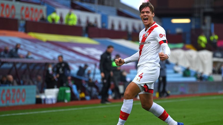 Jannik Vestergaard celebrates putting Southampton ahead
