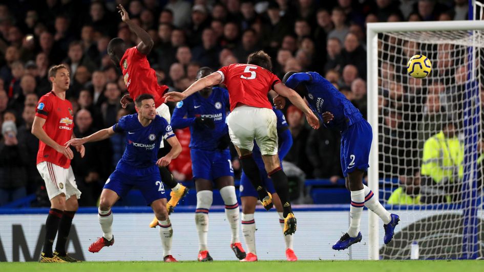 Harry Maguire heads United into a 2-0 lead