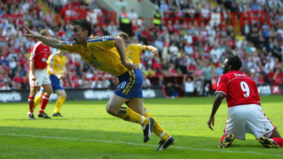 David Prutton celebrates a goal for Southampton against Charlton