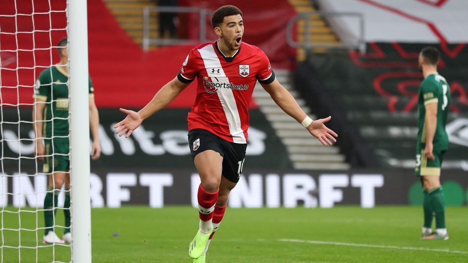 Southampton's Che Adams scores against Sheffield United
