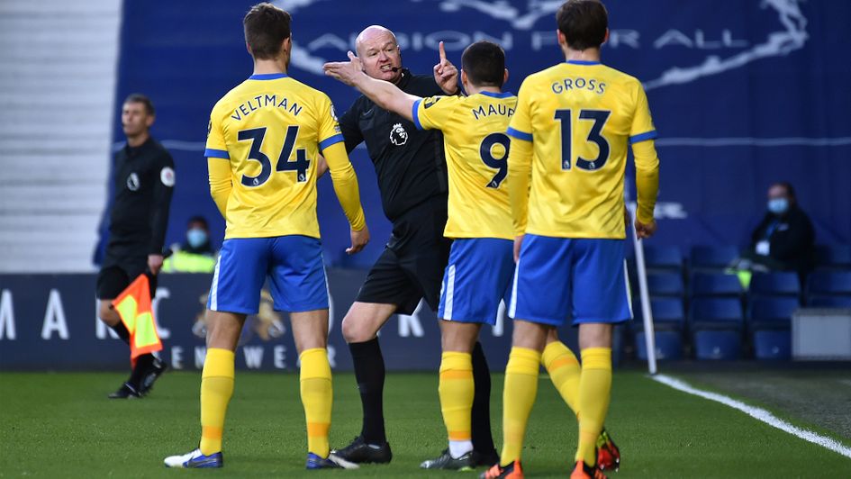 Brighton protest a disallowed goal