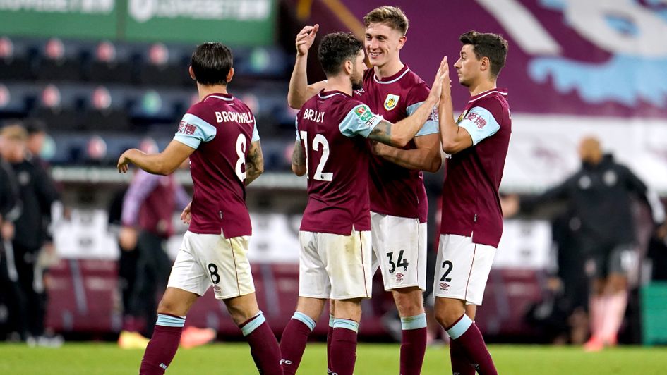 Burnely celebrate their win on penalties