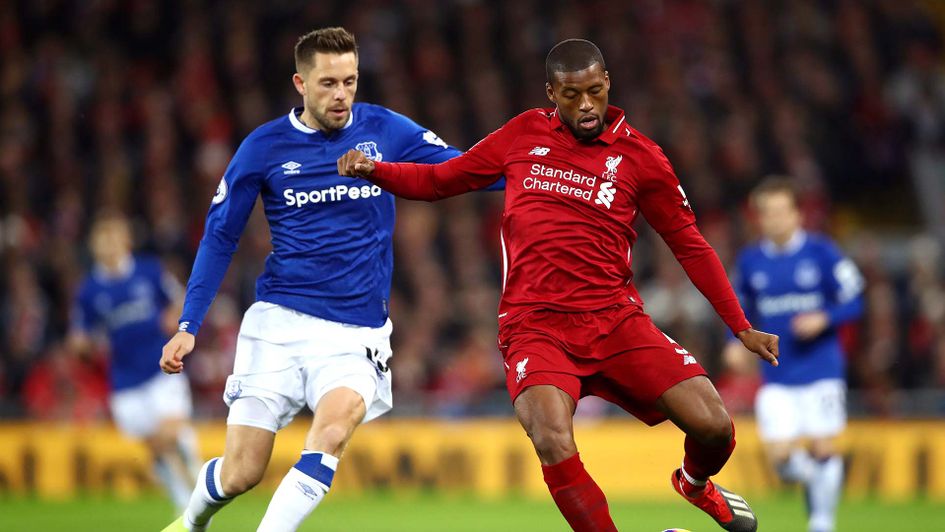 Liverpool v Everton in the Premier League at Anfield