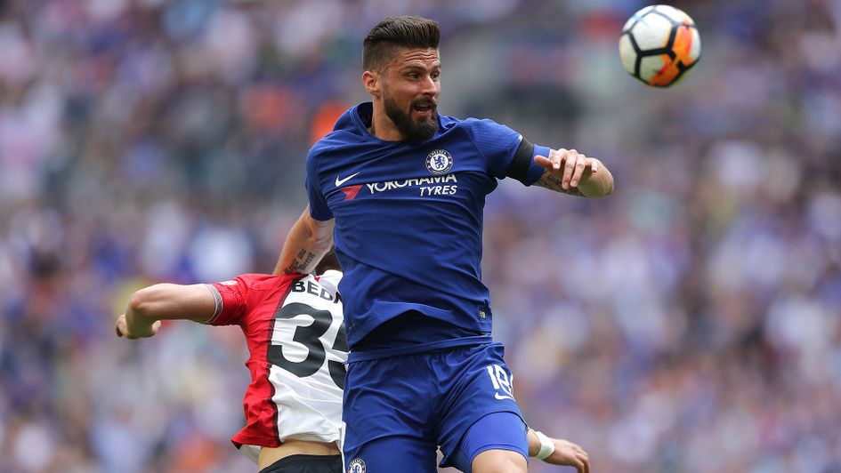 Olivier Giroud in action for Chelsea