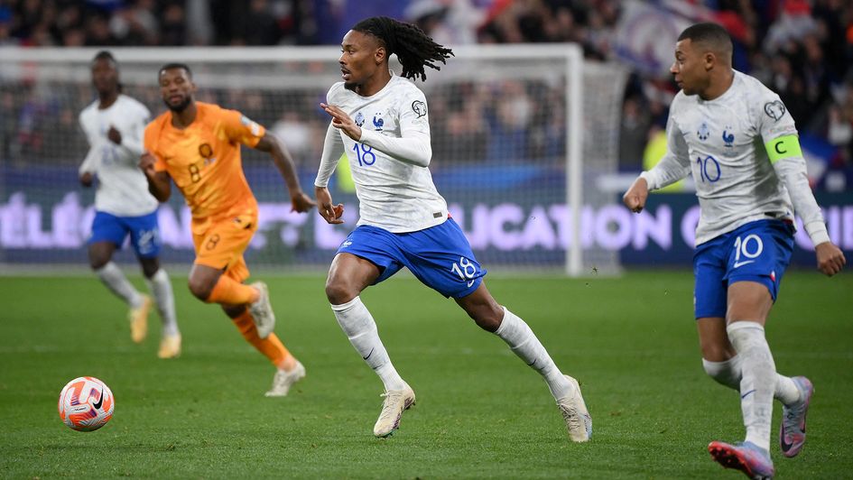 Khephren Thuram in action for France