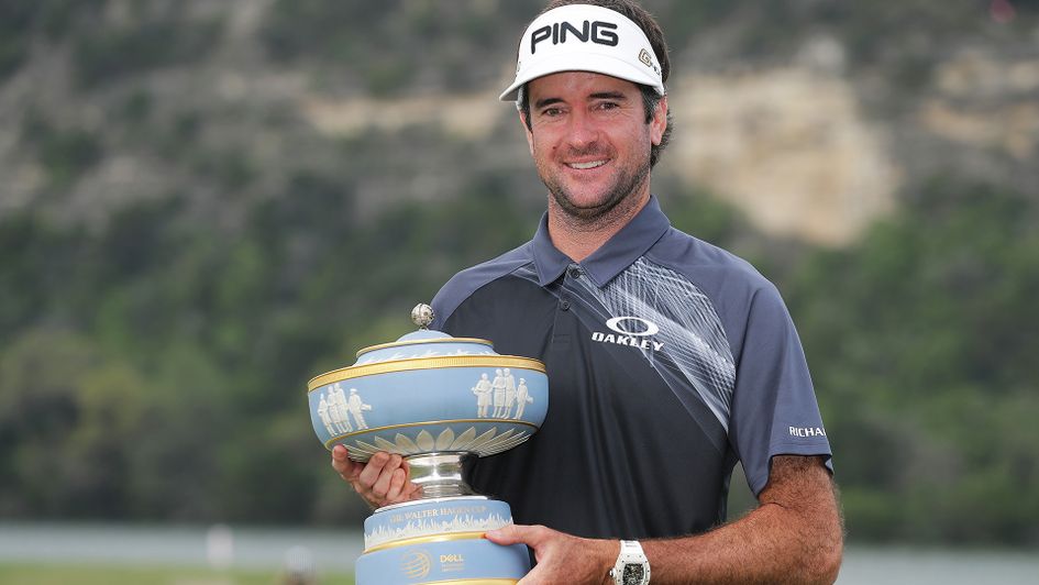 Bubba Watson with the WGC Match Play trophy