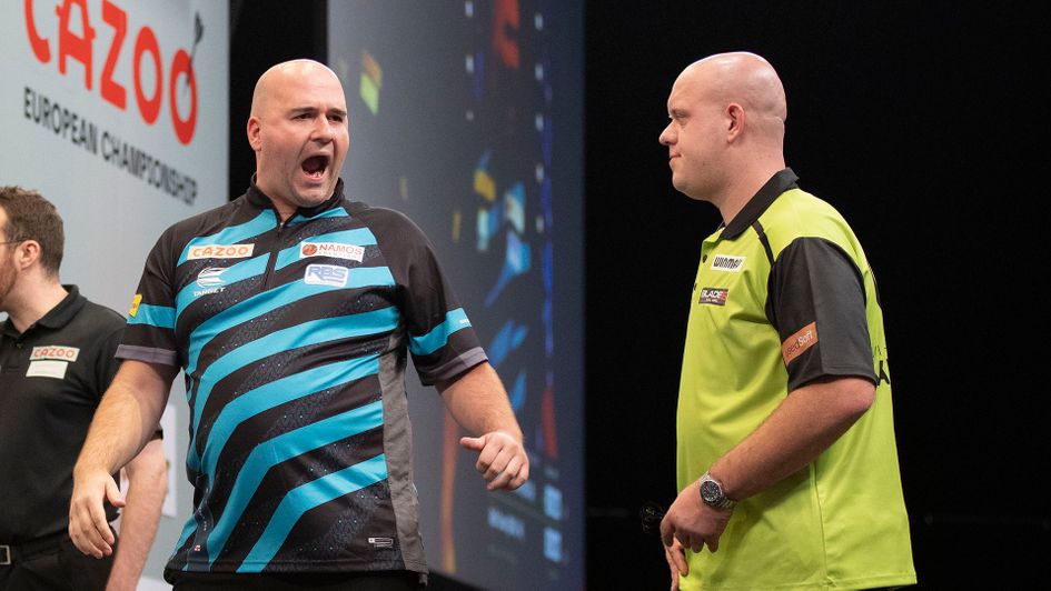 Rob Cross beats Michael van Gerwen in the European Championship final (Picture: Kais Bodensieck/PDC Europe)