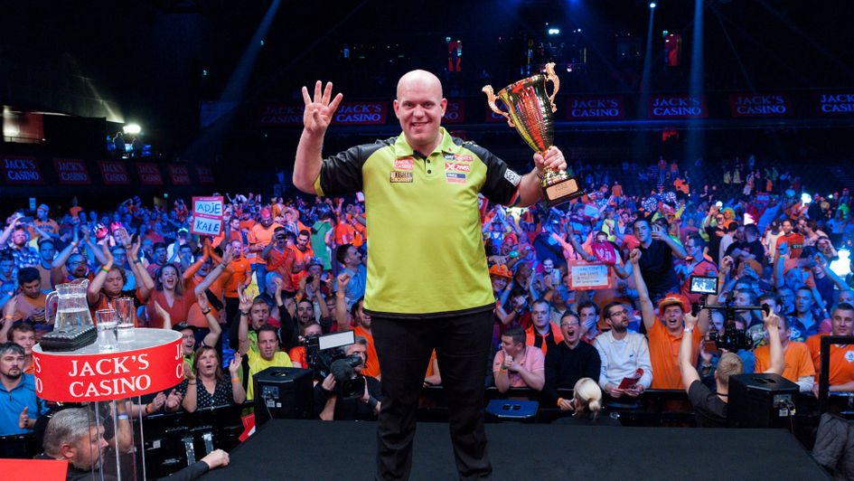 Michael van Gerwen won the World Series of Darts Finals (Picture: Kelly Deckers/PDC)